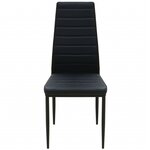 vidaXL Ensemble table et chaise de salle à manger 5 pièces noir
