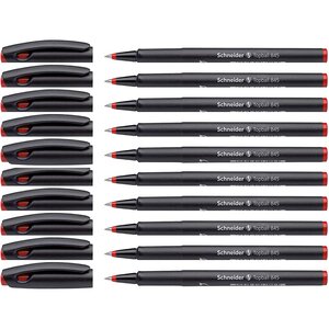 Roller à encre topball 845 pointe 03 rouge x 10 schneider