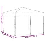 vidaXL Tente de réception pliable avec parois Taupe 3x3 m