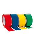 (lot  36 rouleaux) ruban adhésif pvc rouge 50mmx100m