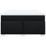 vidaXL Sommier à lattes de lit avec matelas Noir 140x200 cm Tissu