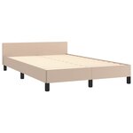 vidaXL Cadre de lit avec tête de lit Cappuccino 120x200 cm Similicuir