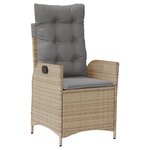 vidaXL Ensemble à manger de jardin coussins 4 Pièces beige résine tressée