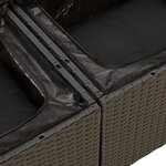 vidaXL Salon de jardin 10 Pièces avec coussins noir résine tressée
