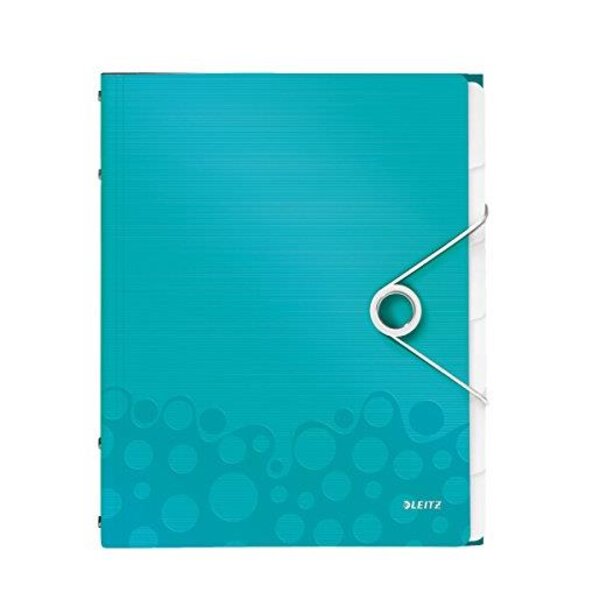 Trieur WOW Polypro A4 6 compartiments Menthe métallisé LEITZ