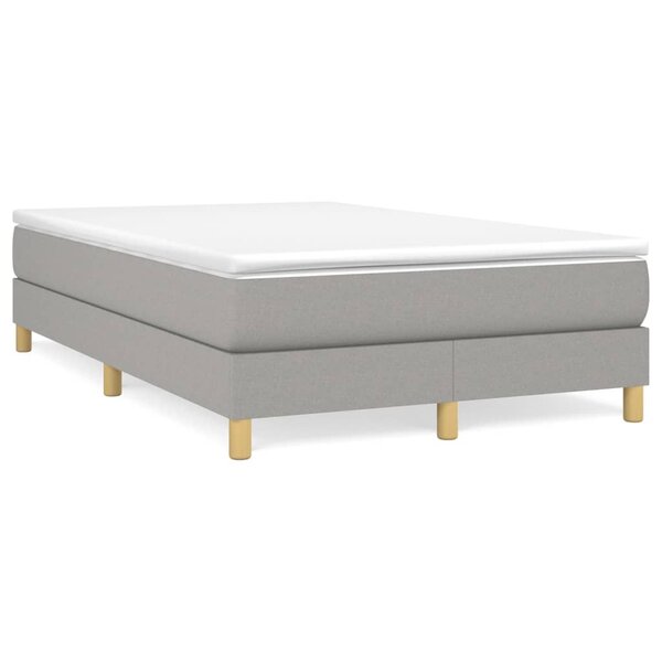 vidaXL Cadre de lit Gris clair 120x200 cm Tissu