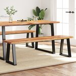 vidaXL Banc avec bord vivant 160 cm bois d'acacia massif