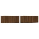 vidaXL Meubles TV 2 Pièces chêne marron 80x30x30 cm bois ingénierie