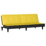 vidaXL Canapé-lit jaune clair tissu