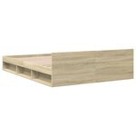 vidaXL Cadre de lit et tiroirs chêne sonoma 140x200 cm bois ingénierie