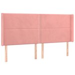 vidaXL Sommier à lattes de lit matelas et LED Rose 200x200 cm Velours