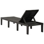 vidaXL Chaise longue plastique anthracite