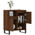 vidaXL Buffet Chêne marron 60x35x70 cm Bois d'ingénierie