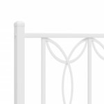 vidaXL Cadre de lit métal avec tête de lit/pied de lit blanc 193x203cm