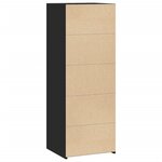 vidaXL Buffet haut noir 45x41x124 cm bois d'ingénierie