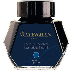 Waterman encre pour stylo plume couleur bleu mystère flacon 50 ml
