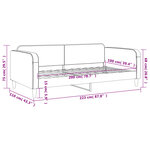 vidaXL Lit de repos crème 100x200 cm tissu