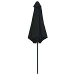 vidaXL Parasol d'extérieur et mât en aluminium 270x246 cm Noir