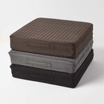Coussin d'assise déhoussable en suédine  Chocolat - HOMESCAPES