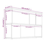 vidaXL Bibliothèque Chêne marron 100x24x63 cm Bois d'ingénierie