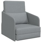 vidaXL Canapé-lit 2-en-1 Gris clair 65x80x83 cm Tissu