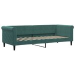 vidaXL Lit de jour avec gigogne et matelas vert foncé 80x200cm velours