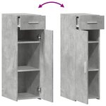 vidaXL Buffet gris béton 30x42 5x93 cm bois d'ingénierie