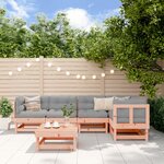 vidaXL Salon de jardin 6 Pièces avec coussins bois massif Douglas