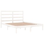 vidaXL Cadre de lit Blanc Bois de pin massif 140x190 cm