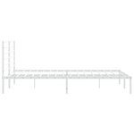 vidaXL Cadre de lit métal avec tête de lit blanc 200x200 cm