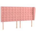 vidaXL Sommier à lattes de lit matelas et LED Rose 160x200 cm Velours