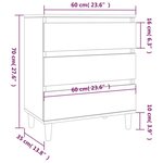 vidaXL Buffet Chêne fumé 60x35x70 cm Bois d'ingénierie