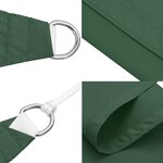 vidaXL Voile de parasol tissu oxford carré 2x2 m vert foncé