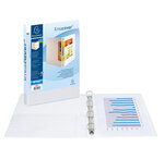 10 Classeurs personnalisable rigide 2 poches KreaCover® 4 anneaux en D 30mm A4 maxi blanc EXACOMPTA