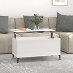 vidaXL Table basse Blanc brillant 90x44 5x45 cm Bois d'ingénierie