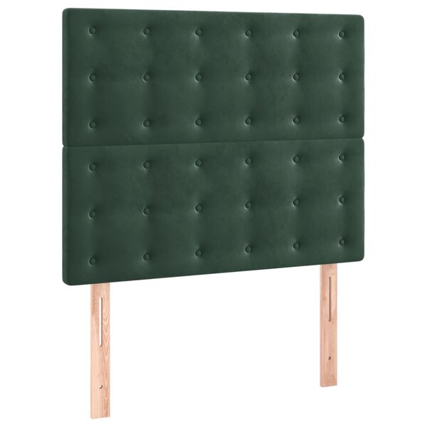 vidaXL Têtes de lit 2 Pièces Vert foncé 100x5x78/88 cm Velours