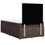 vidaXL Sommier à lattes de lit et matelas marron foncé 120x190cm tissu