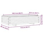 vidaXL Jardinière 110x60x26 5 cm bois de pin imprégné