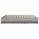 vidaXL Cadre de lit sonoma gris 180x200 cm bois d'ingénierie