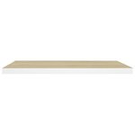 vidaXL Étagère flottante murale chêne et blanc 80x23 5x3 8 cm MDF