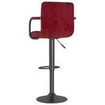 vidaXL Tabouret de bar Rouge bordeaux Velours