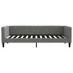 vidaXL Lit de jour avec matelas gris foncé 90x200 cm tissu