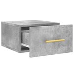 vidaXL Tables de chevet murales 2 Pièces gris béton 35x35x20 cm