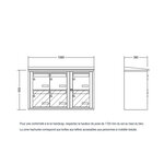 Bloc collectif Leabox 3x2 grade 3 simple face extérieur fixation murale blanc neige ral 9016 finition brillante