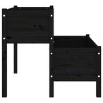 vidaXL Jardinière Noir 110x84x75 cm Bois massif de pin