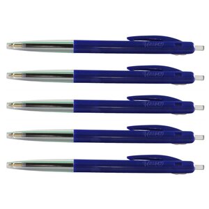 Stylo bille M10 CLIC Medium Pointe Moyenne 1 mm Encre Bleue x 5 BIC
