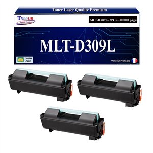 T3AZUR - 3x Toners compatibles avec Samsung MLT-D309L MLTD309L pour Samsung ML5510NDK ML5510NK ML5510ND ML5515ND ML6510NDK ML6510ND ML6512ND ML6515ND
