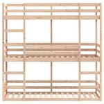 vidaXL Lit superposé triple 80x200 cm bois de pin massif