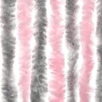 vidaXL Rideau anti-mouches gris argenté et rose 118x220 cm chenille