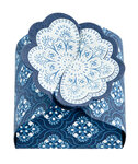 Boite en papier Florets Ispahan 5 pièces Marine